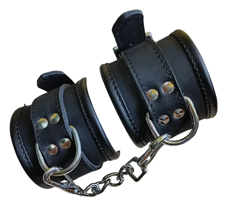 Shadowed Leather Handcuff Pair - Master
