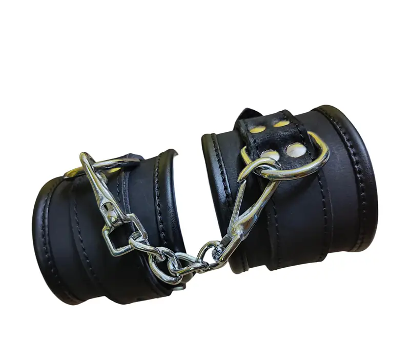 Shadowed Leather Handcuff Pair - Master