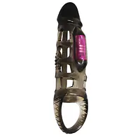 Pretty Love Vibrating Penis Sleeve Harrsion For Men (Black) - Master