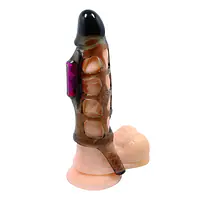 Pretty Love Vibrating Penis Sleeve Harrsion For Men (Black) - Master