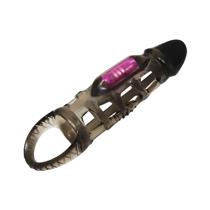 Pretty Love Vibrating Penis Sleeve Harrsion For Men (Black) - Master