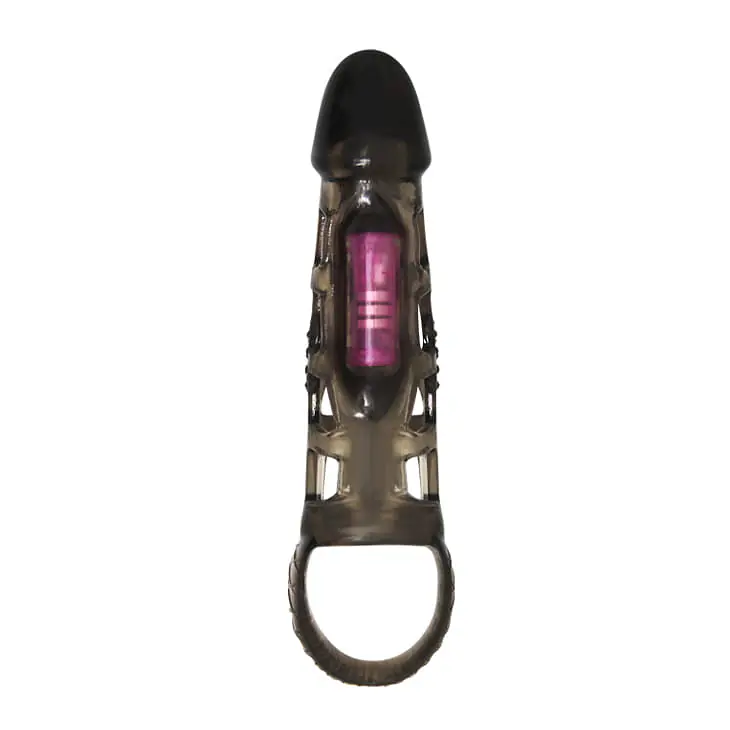 Pretty Love Vibrating Penis Sleeve Harrsion For Men (Black) - Master