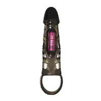 Pretty Love Vibrating Penis Sleeve Harrsion For Men (Black) - Master