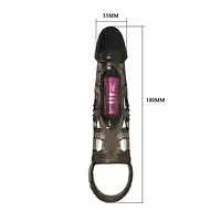 Pretty Love Vibrating Penis Sleeve Harrsion For Men (Black) - Master
