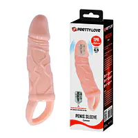 Pretty Love Vibrating Penis Extender Sleeve For Men - Master