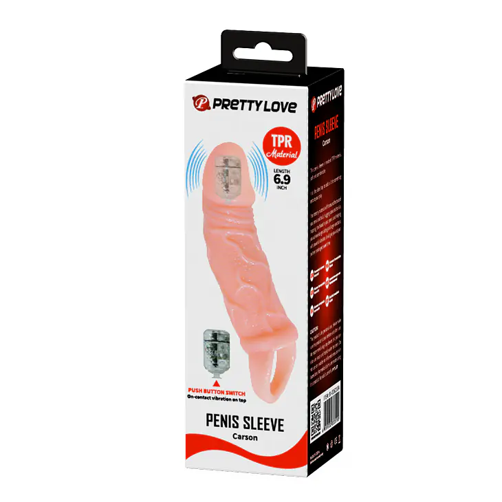 Pretty Love Vibrating Penis Extender Sleeve For Men - Master