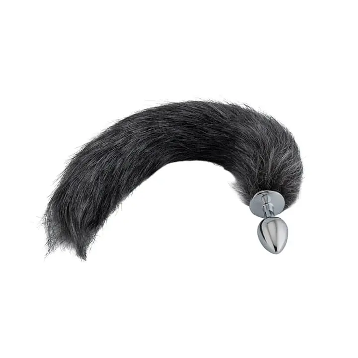 Foxy Kink Stainless Steel Butt Plug with Faux Fur Tail - Master