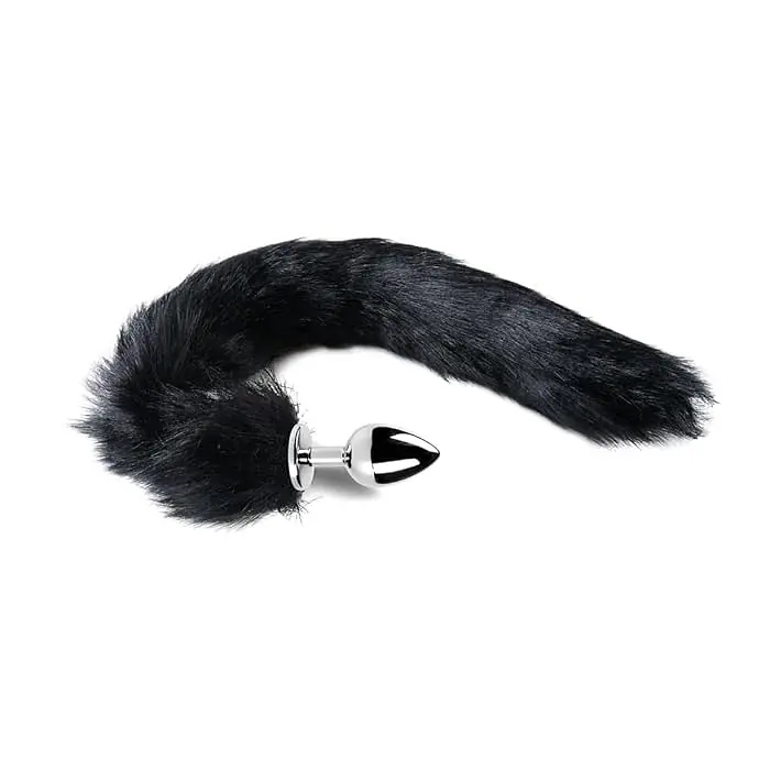 Foxy Kink Stainless Steel Butt Plug with Faux Fur Tail - Master