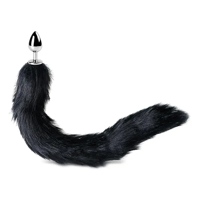Foxy Kink Stainless Steel Butt Plug with Faux Fur Tail - Master