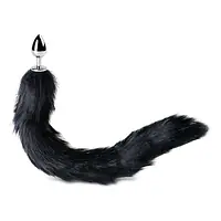 Foxy Kink Stainless Steel Butt Plug with Faux Fur Tail - Master