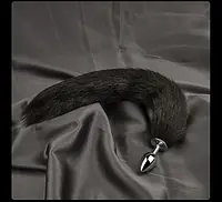 Foxy Kink Stainless Steel Butt Plug with Faux Fur Tail - Master