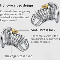 The Line-Up Steel Chastity Cage - Master