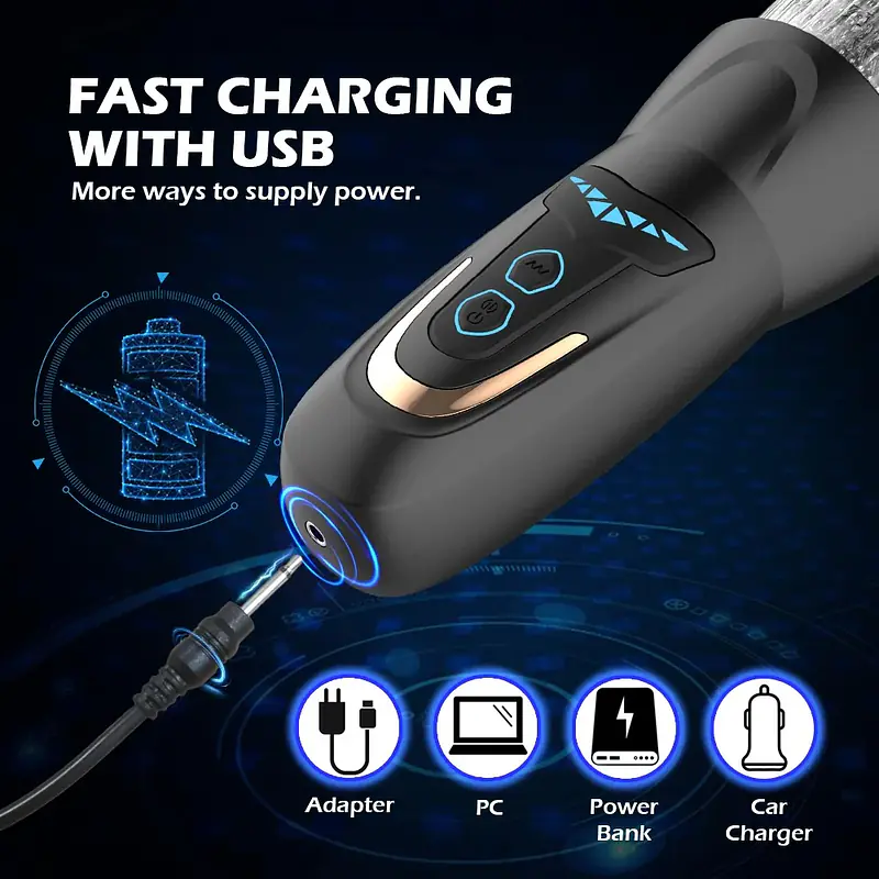 Cyclone Master Telescopic Rotating Thrusting Automatic Masturbator - Master