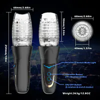 Cyclone Master Telescopic Rotating Thrusting Automatic Masturbator - Master