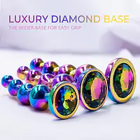 Rainbow Beaded 4-Inch Butt Plug - Master