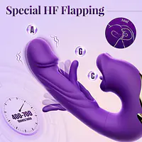 MyPleasure 3-in-1 G-Spot & Clitoris Stimulator with Tongue Biting Function – 5 Licks, 7 Vibrations, 7 Strokes - Master