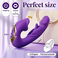 MyPleasure 3-in-1 G-Spot & Clitoris Stimulator with Tongue Biting Function – 5 Licks, 7 Vibrations, 7 Strokes - Master