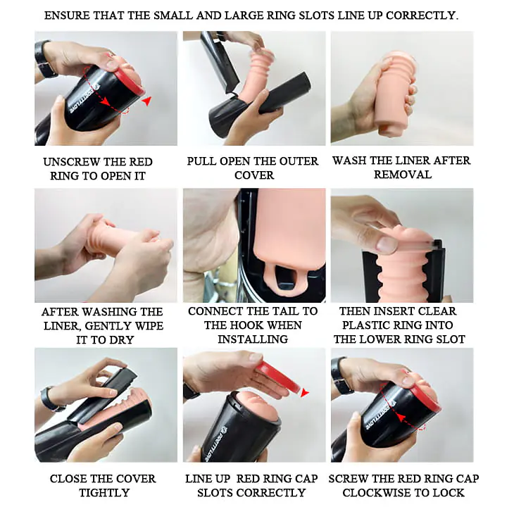 Prettylove ozzy Automatic Thrusting Realistic Fleshlight - Master