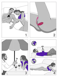 Rush 3 Couple Vibrator with App Control - Master