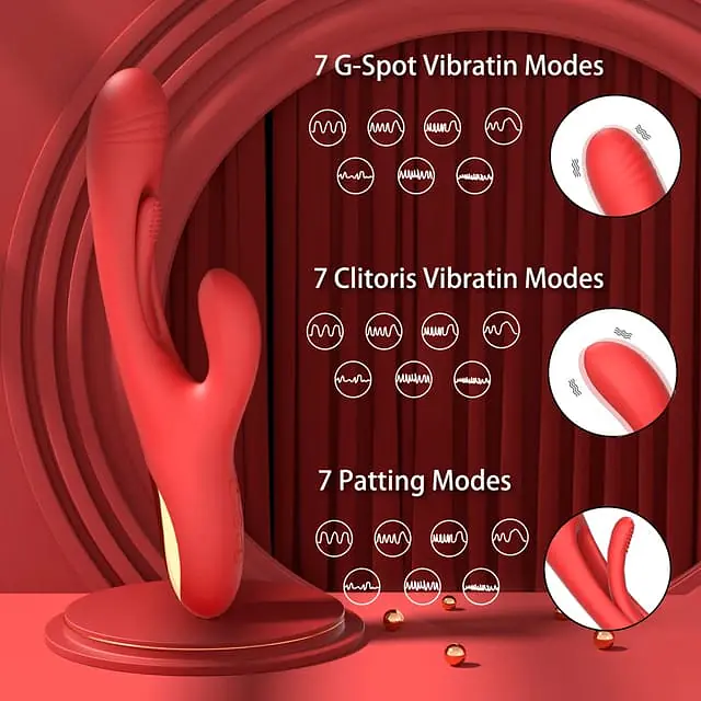 Triple Bliss Premium 7 Mode  G-Spot, Clitoral, and Patting Vibrator - Master