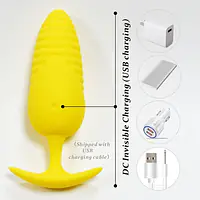 Yellow Delight Wearable Anal Vibrator – 10 Modes - Master