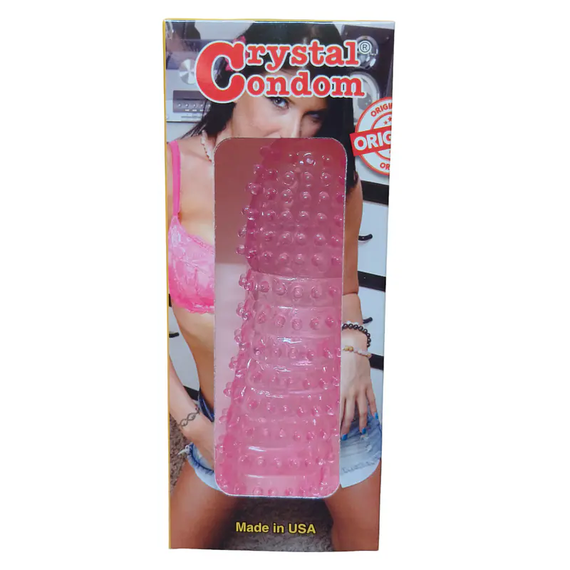 Silicone Crystal Reusable Condom  for Men with Dotted Texture and Free Lubricant - Master