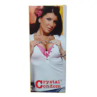 Silicone Crystal Reusable Condom  for Men with Dotted Texture and Free Lubricant - Master