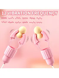 Pleasure Pulse 10 Modes Nipple Vibrator with Adjustable Clamps - Master