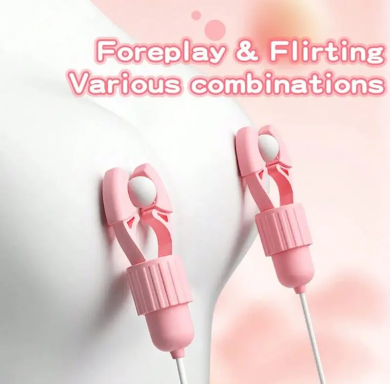 Pleasure Pulse 10 Modes Nipple Vibrator with Adjustable Clamps - Master