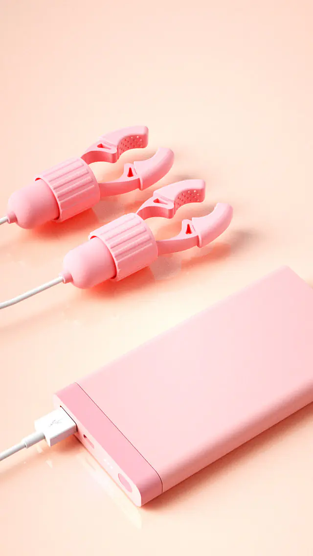 Pleasure Pulse 10 Modes Nipple Vibrator with Adjustable Clamps - Master