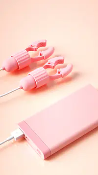 Pleasure Pulse 10 Modes Nipple Vibrator with Adjustable Clamps - Master