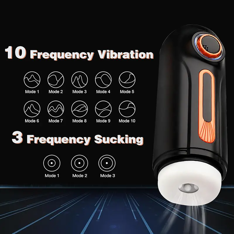 Pleasure Thrust 10X Automatic Heated Vibrating & Thrusting Sucking Masturbator with Voice - Master