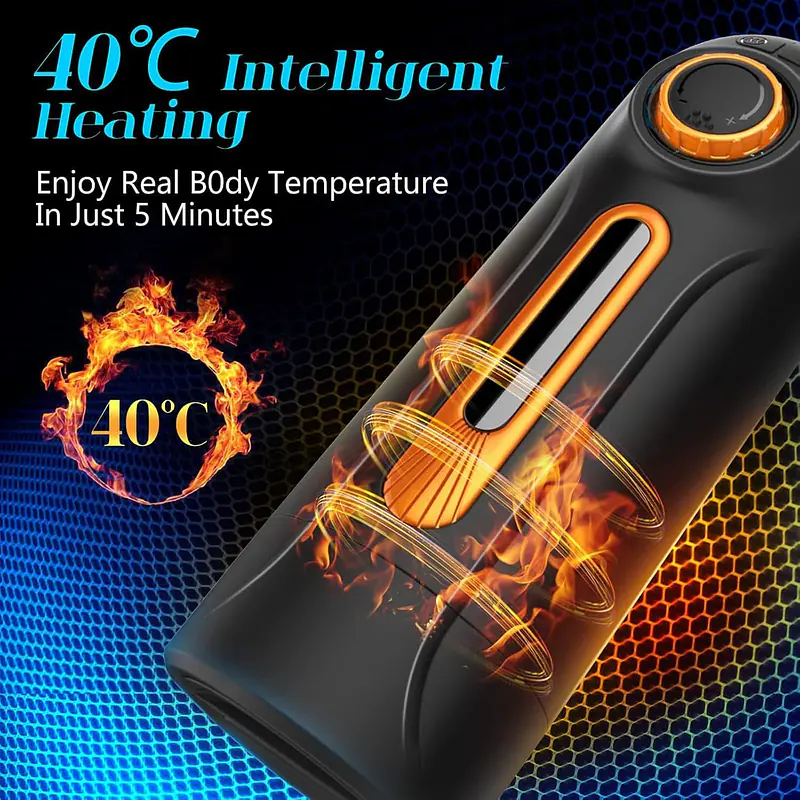 Pleasure Thrust 10X Automatic Heated Vibrating & Thrusting Sucking Masturbator with Voice - Master