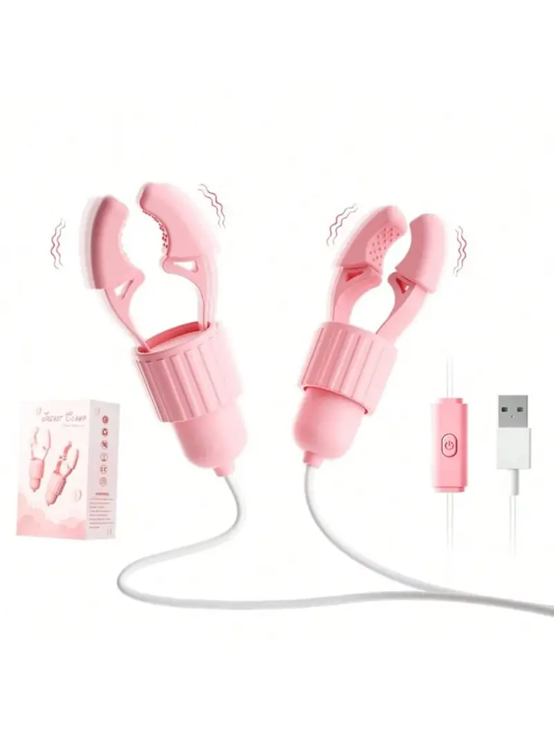 Pleasure Pulse 10 Modes Nipple Vibrator with Adjustable Clamps - Master