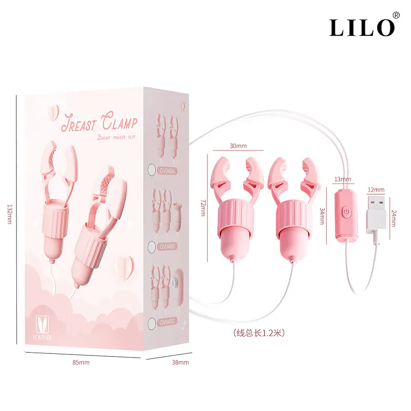 Pleasure Pulse 10 Modes Nipple Vibrator with Adjustable Clamps - Master