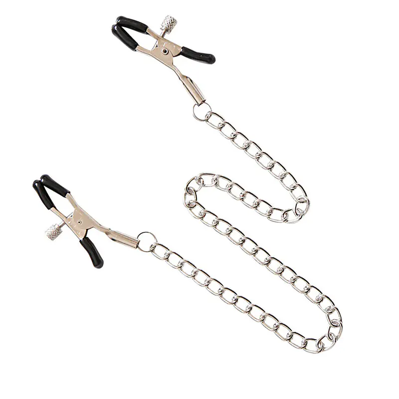 Mypleasure Nipple Clamps with Chain - Master