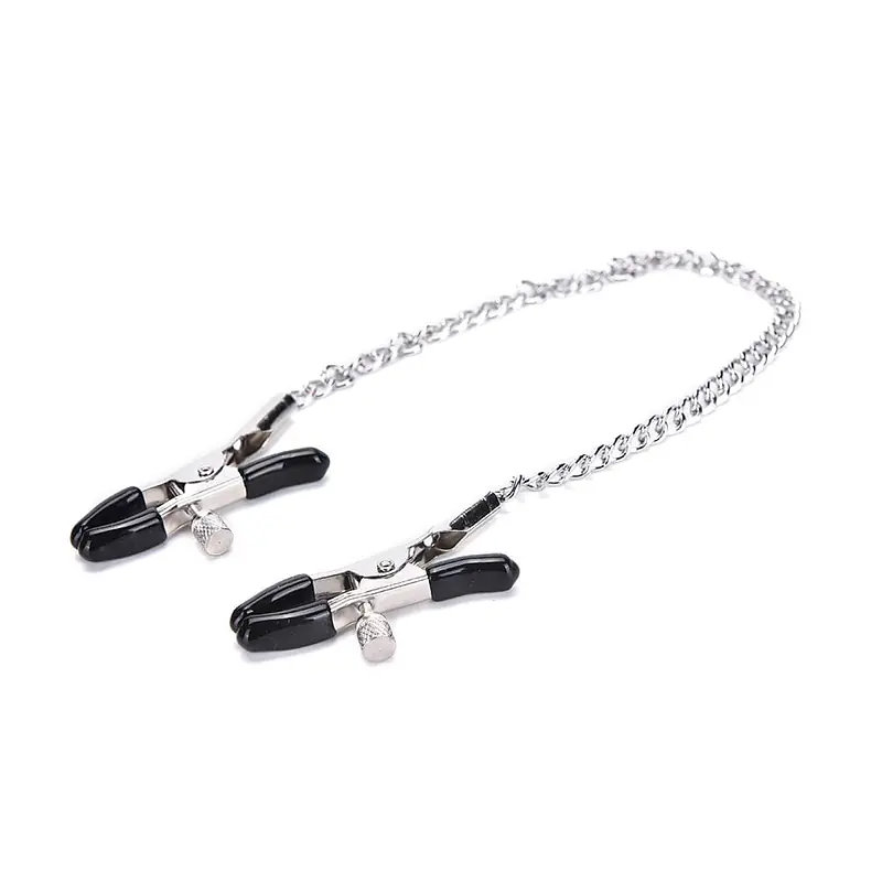 Mypleasure Nipple Clamps with Chain - Master