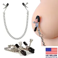 Mypleasure Nipple Clamps with Chain - Master