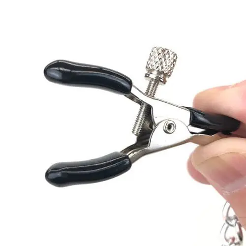 Mypleasure Nipple Clamps with Chain - Master