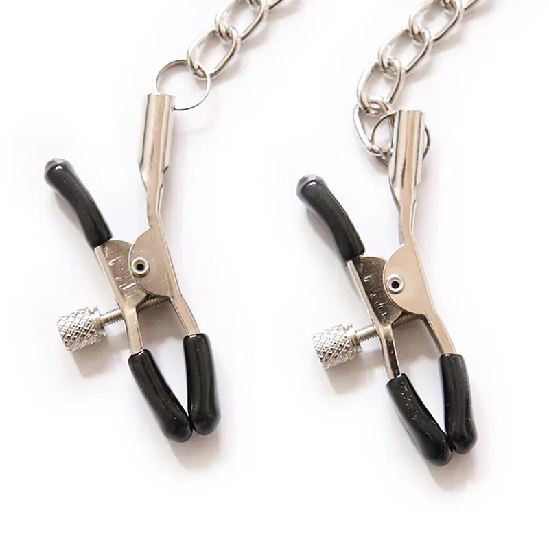 Mypleasure Nipple Clamps with Chain - Master