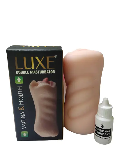 Luxe 2-in-1 Vagina & Mouth Pleasure Stroker - Master