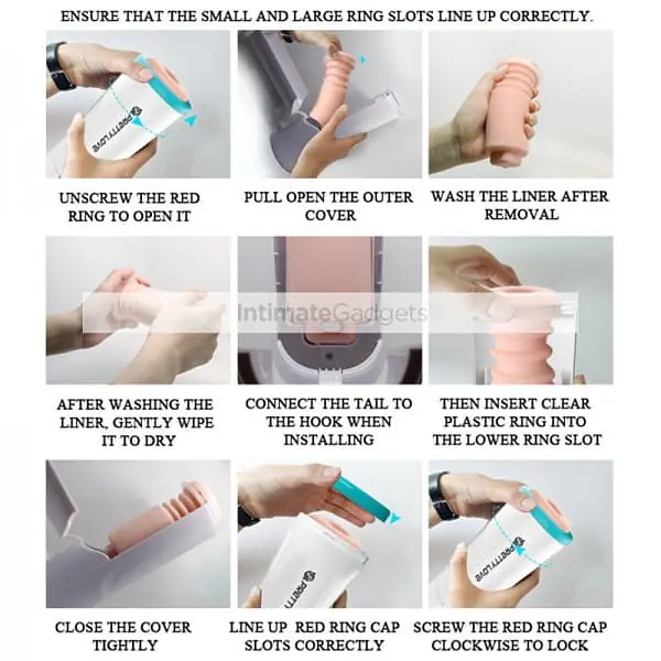 Pretty love Aby Anal automatic vibrating and thrusting fleshlight with voice for men - Master