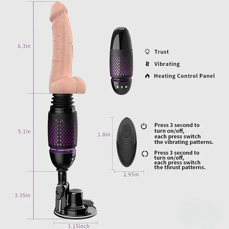 Dibe Automatic Thrusting Heating Realistic Dildo Machine - Master
