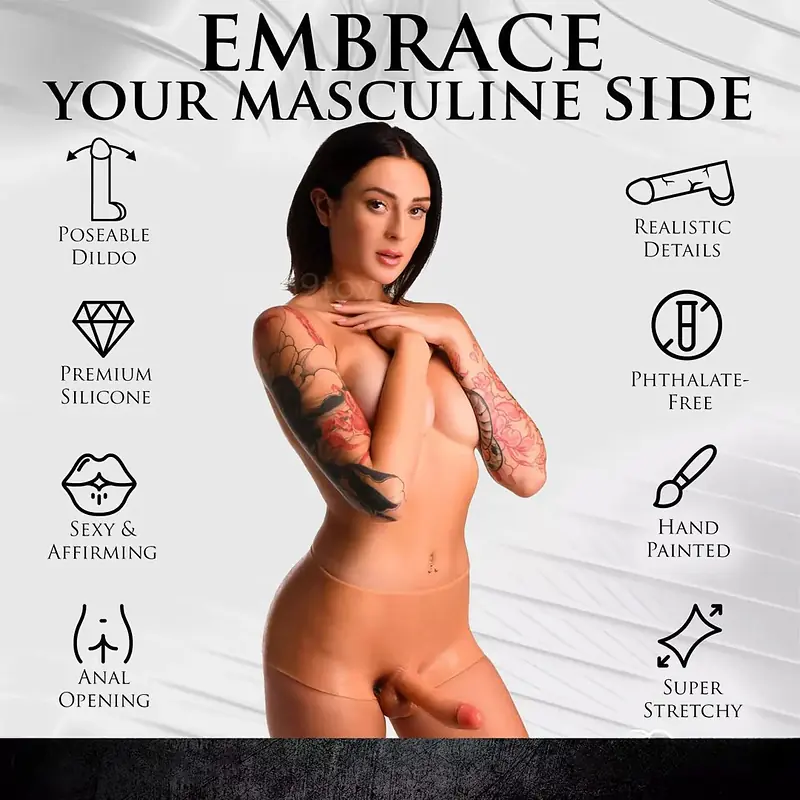 Wear & Ride Wearable Strap-On Silicone Panty Dildo - Master