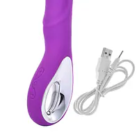 Curve Loop 10 Modes Purple G-Spot Vibrator with Finger Handle & USB Recharge - Master