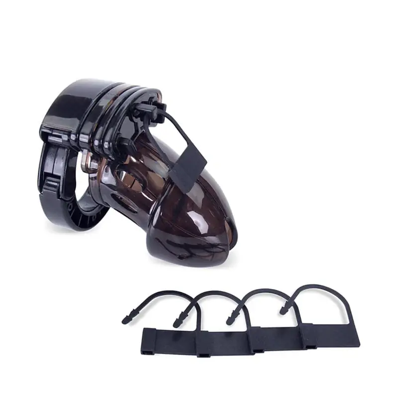 Obsidian Lock  Adjustable Black Male Chastity Cage Kit - Master