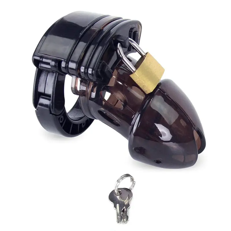 Obsidian Lock  Adjustable Black Male Chastity Cage Kit - Master