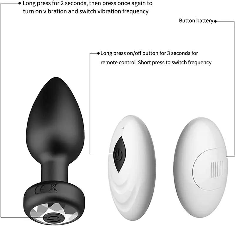Obsidian Pulse Remote Control 10-Speed  Anal Butt Plug Vibrator Prostate Massager - Master