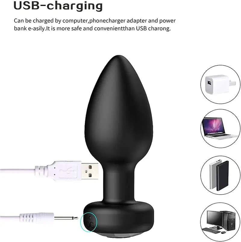 Obsidian Pulse Remote Control 10-Speed  Anal Butt Plug Vibrator Prostate Massager - Master