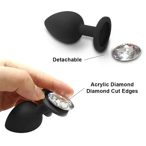 Eclipse 3 Inch Silicone Butt Plug (Medium Size) - Master